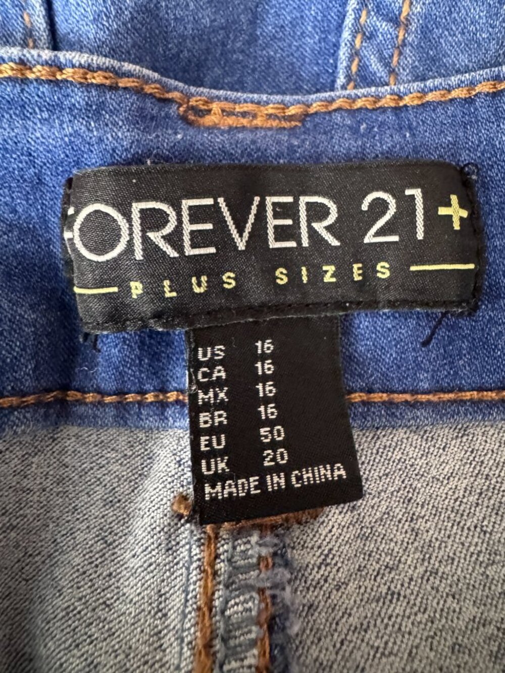 #1 Forever 21+ Medium Wash Denim Skinny Jeans Size 16 - Picture 10 of 10